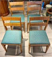 4 TEAL CHAIRS *