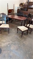 Dining table and four chairs