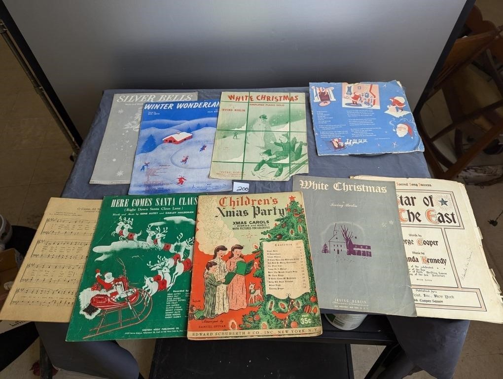 Vintage Christmas Song Books and  Decca Record