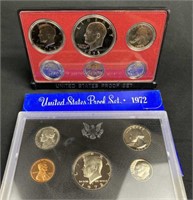 1972, 1973 U.S. Mint Proof Coin Sets
