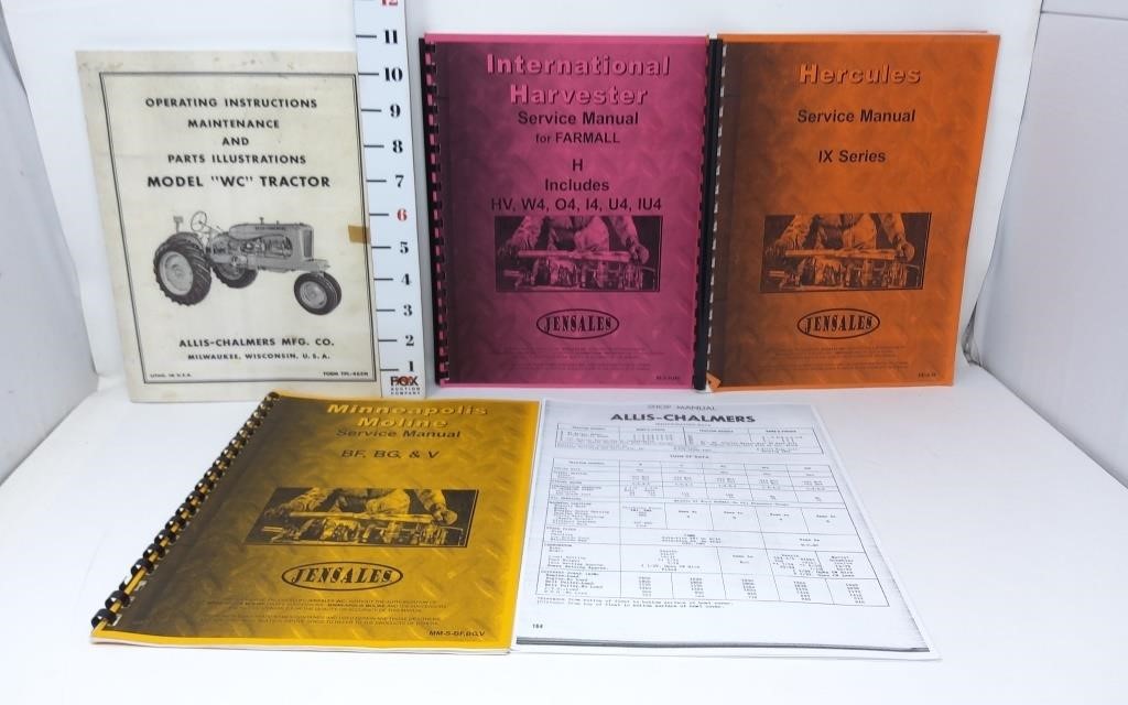 Allis Chalmers, MM, IH & Hercules Repro Manuals