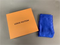 Louis Vuitton monogram shawl, royal blue.