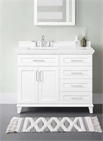 OVE Decors Leila 42 in. Vanity in White with