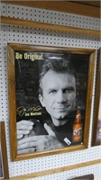 Joe Montana Coors Beer Poster Framed