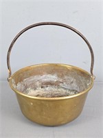 Antique Brass Jelly Pot W Handle