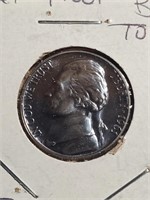 Blue Toned 1961 Proof Jefferson Nickel