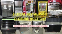 3 Local Restaurant Closure Auction!