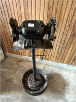 Dual wheel bench grinder