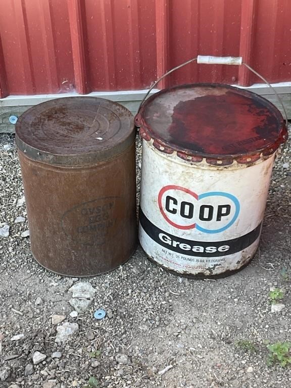 2 Old Advertising Tins PU ONLY