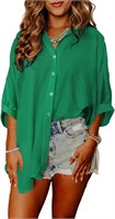 Womens Summer Oversized Down Shirt