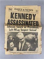1963 NY Daily News Kennedy Assassinated Newspaper