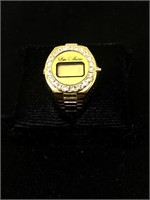 Lady Mary Fair Ring gold tone watch with