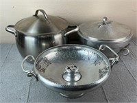 Lot of Silver Tone Kitchen Pots