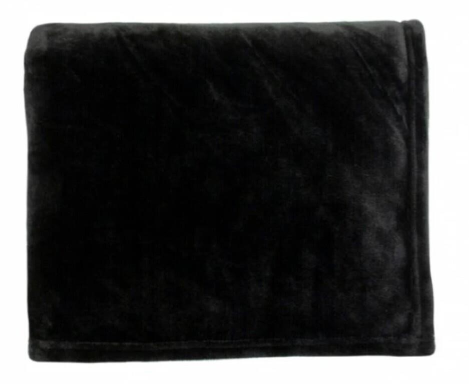 Serenity Plush Throw Blanket  (50x60)-BLACK