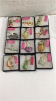 12 Betsey Johnson Necklaces w Tags T8D