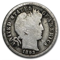 1893 Better Date Barber Dime