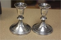 Set of 2 Sterling Candle Holders