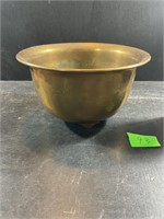 Three footed etch design brass planter