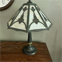 Slag Glass Style Lamp