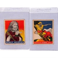 (4) 1948 Leaf Pirate Gum Cards