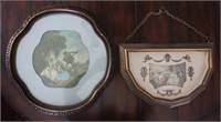 2 Vintage French Style Arts Framed & Matted
