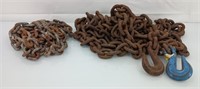 3/8 tow chain 18" and 1/4 chain 10'