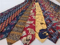 Lot Of 12 Men's Neck Ties