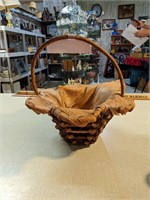 Handmade Stick/Bark/Twine Basket