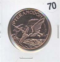 Pteranodon One Ounce .999 Copper Round