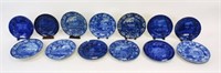 Historic English Staffordshire plates and bowl by