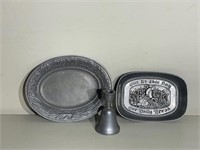 Pewter Trays & Bell