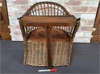 CHILDS ANTIQUE WICKER POTTY CHAIR