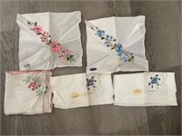 Vintage Assorted Handkerchiefs Embroidered Swiss
