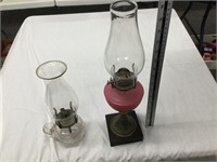 2 oil lamps