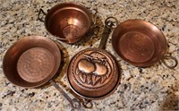 4pc Copper Pans+