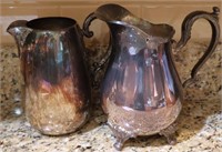 2pc Silver Plate Pitchers