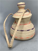 Woven Basket with Lid from Bolivia, South America
