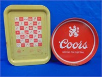 1976 Olympics Tin Tray & Coors Beer Tin Tray