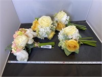4 Unused Artificial Flowers Bundles
