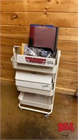 3-Tier Metal & Poly Shelving Unit on Casters w/