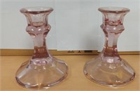 Cute 4" Pink/purple Candle Holders