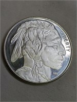 One Troy Ounce .999 Fine Silver Buffalo Round