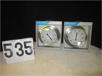 2 New Metal Thermometers