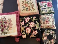 Floral Needlepoint Pillows