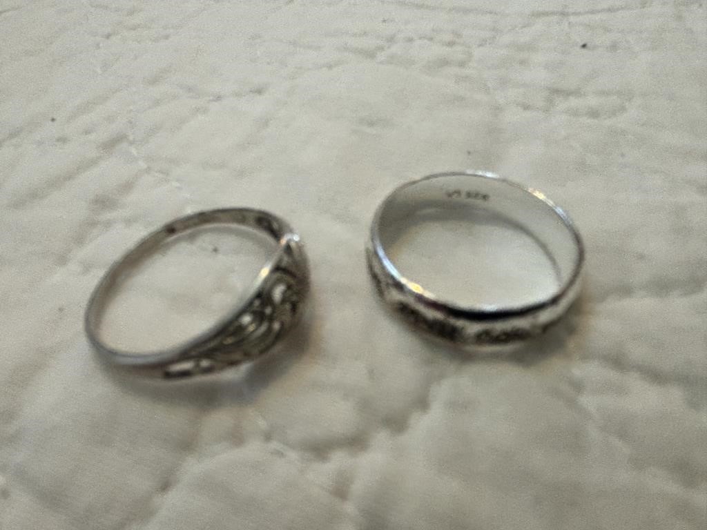 2-Silver Ladies Rings