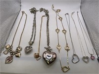 HEART NECKLACE LOT OF 8