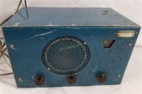 Vintage Homemade Metal Box Radio
