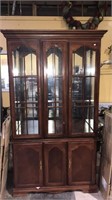 Mahogany China cabinet , 2 piece, with glass