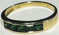 14KT YELLOW GOLD EMERALD RING 1.60 GRS