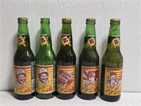 Collectible Set of 5 Sun Drop Nascar Bottles